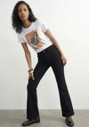 TOPSHOP Kia Everyday Oyster Graphic Fitted T-Shirt, White
