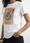 TOPSHOP Kia Everyday Oyster Graphic Fitted T-Shirt, White