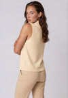 TOPSHOP Cassi Knitted Tie Neck Top, Cream