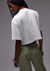 Topshop cropped tee in white - WHITE