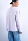 TOPSHOP Graphic Print Long Sleeve Sweatshirt, Lilac