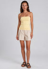 TOPSHOP Mathilda Bandeau Top, Buttercream Yellow