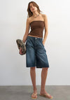 TOPSHOP Mathilda Bandeau Top, Brown