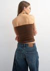 TOPSHOP Mathilda Bandeau Top, Brown