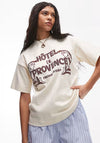 Topshop cutwork hotel de provence oversized tee in