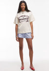 Topshop cutwork hotel de provence oversized tee in