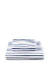 TORRES NOVAS Lima Stripe Towel, Blue & Grey