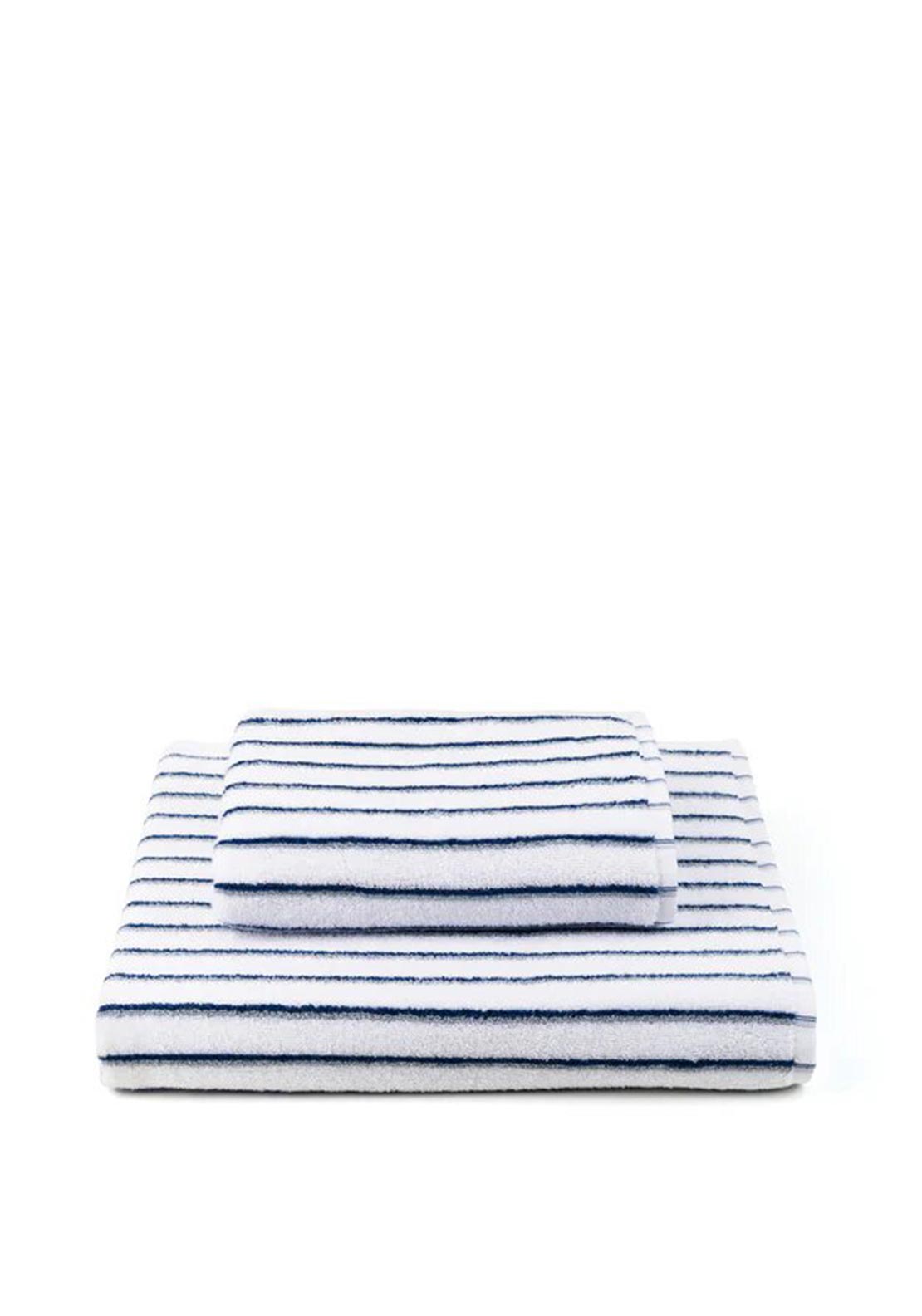 TORRES NOVAS Lima Stripe Towel, Blue & Grey
