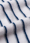 TORRES NOVAS Lima Stripe Towel, Blue & Grey