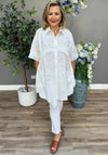 Serafina Collection One Size Embellished Shirt, White