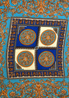 Serafina Collection Vintage Print Neck Scarf, Blue