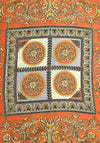 Serafina Collection Vintage Print Neck Scarf, Orange