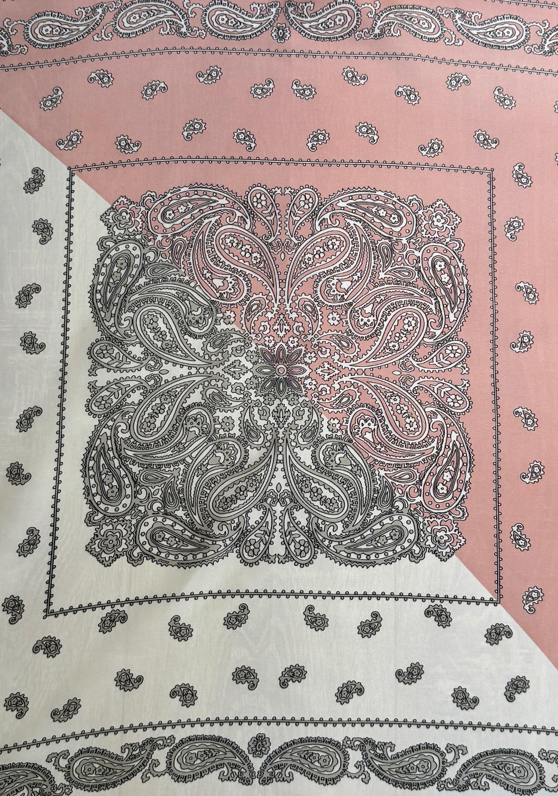 Serafina Collection Paisley Print Neck Scarf, Pink