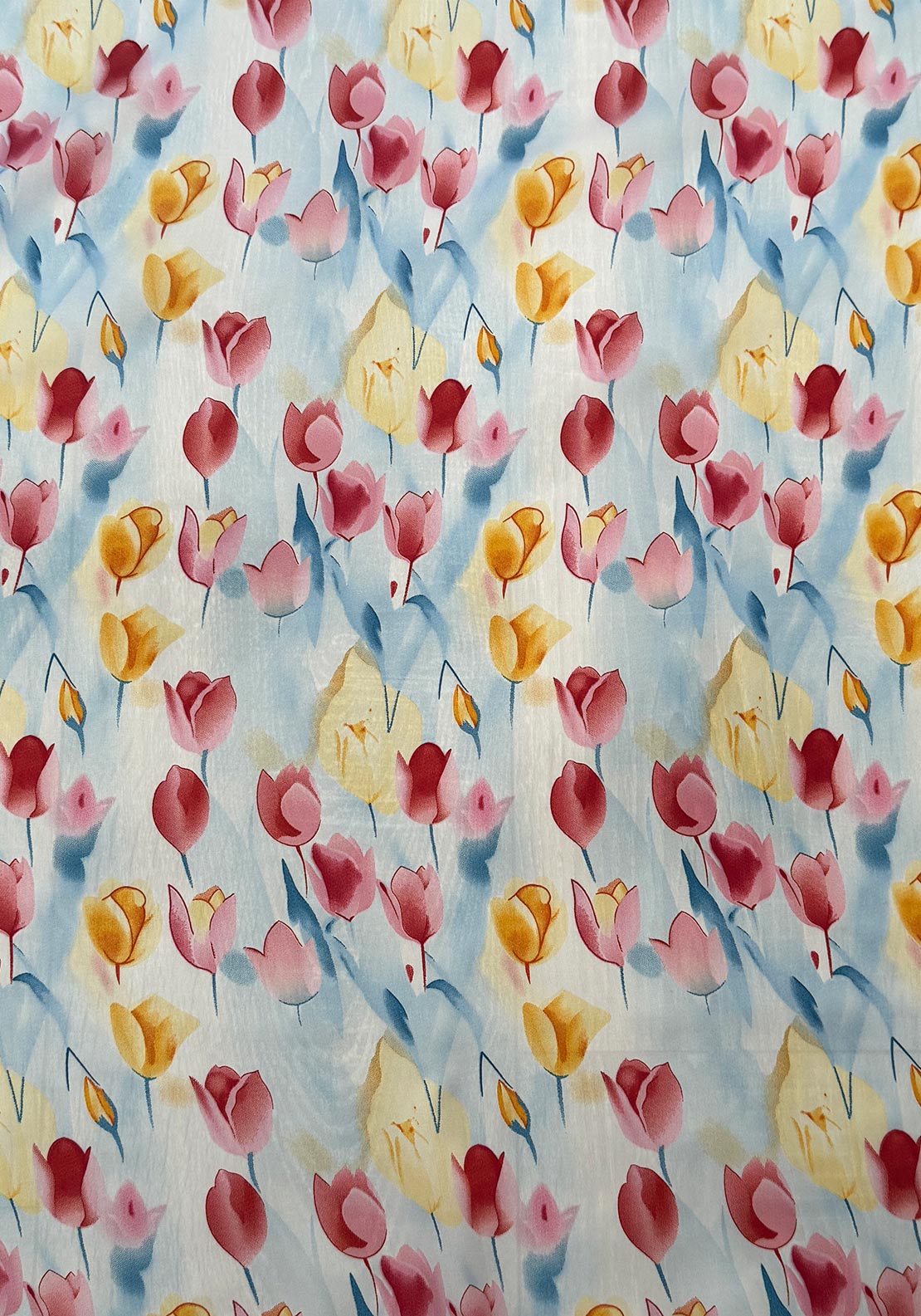 Serafina Collection Tulip Print Neck Scarf, Pink