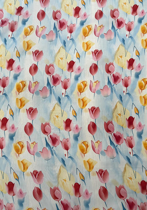 Serafina Collection Tulip Print Neck Scarf, Pink