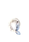 Serafina Floral Print Pearl Magnetic Neck Scarf, Blue & Cream
