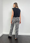 Serafina Zebra Print One Size Trousers, Black
