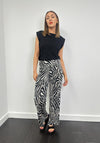 Serafina Zebra Print One Size Trousers, Black
