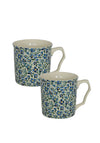 Shannonbridge Set of 2 Tankard Mug Gift Set, Blue Daisy