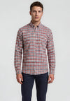 Andre Texas Long Sleeve Check Shirt, Burgundy Multi