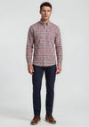 Andre Texas Long Sleeve Check Shirt, Burgundy Multi