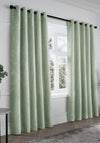 Curtina Textured Chenille Fully Lined Eyelet Curtain 90”x90”, Green