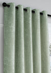 Curtina Textured Chenille Fully Lined Eyelet Curtain 90”x90”, Green