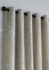 Curtina Textured Chenille Fully Lined Eyelet Curtain 90”x90”, Natural