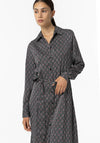 Tiffosi Sodade Geo Print Midi Shirt Dress, Blue