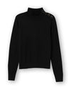 Tiffosi Bauhaus Button Shoulder Sweater, Black