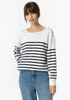 Tiffosi Venice Striped Top, White