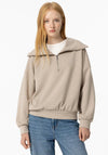 Tiffosi Womens Miu Half Zip Sweatshirt, Beige