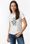 Tiffosi Round Neck Front Print T-shirt, White
