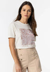 Tiffosi Billie Foil Graphic Oversized T-Shirt, Off White