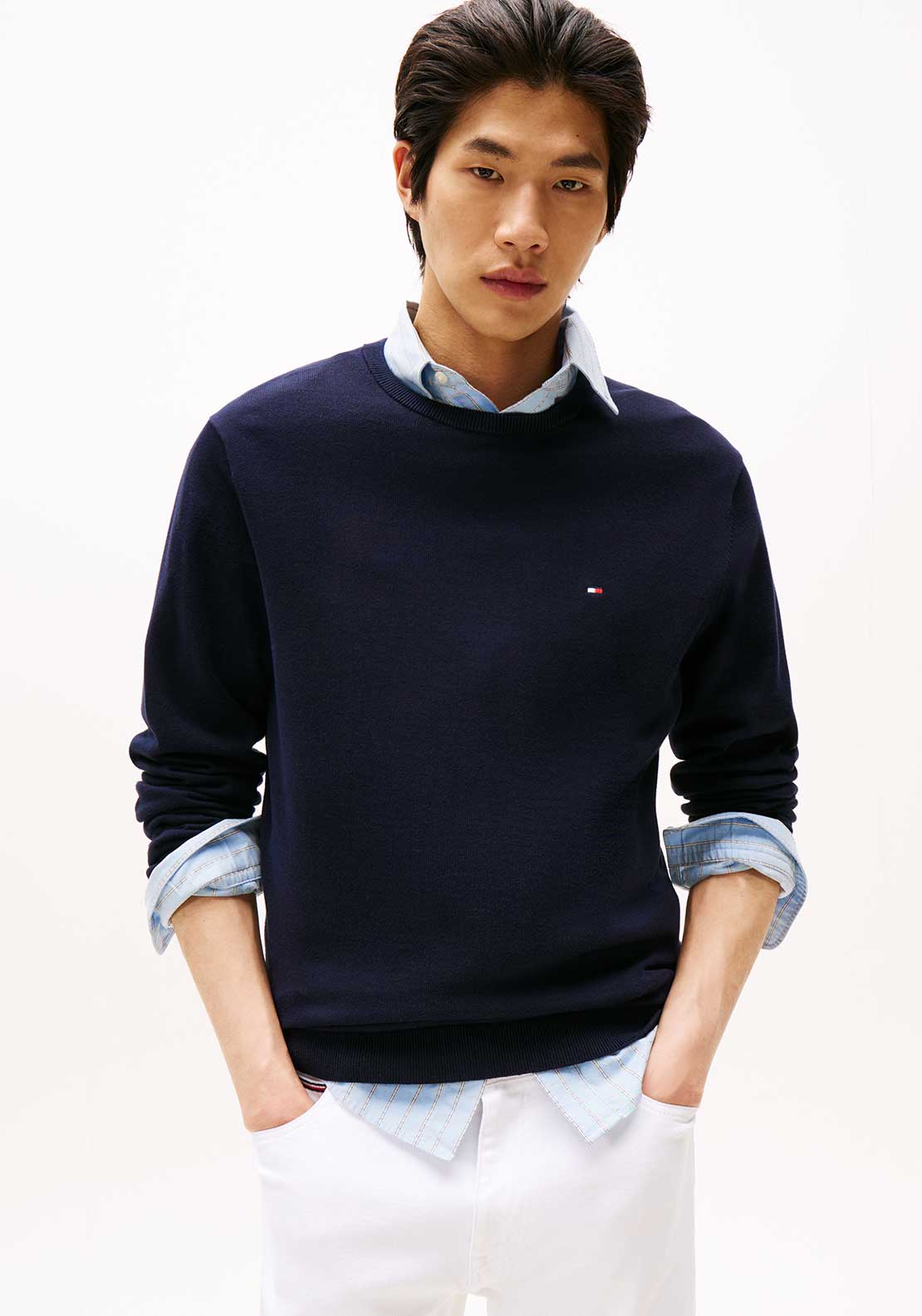 Tommy Hilfiger Signature Crew Neck Sweater, Desert Sky