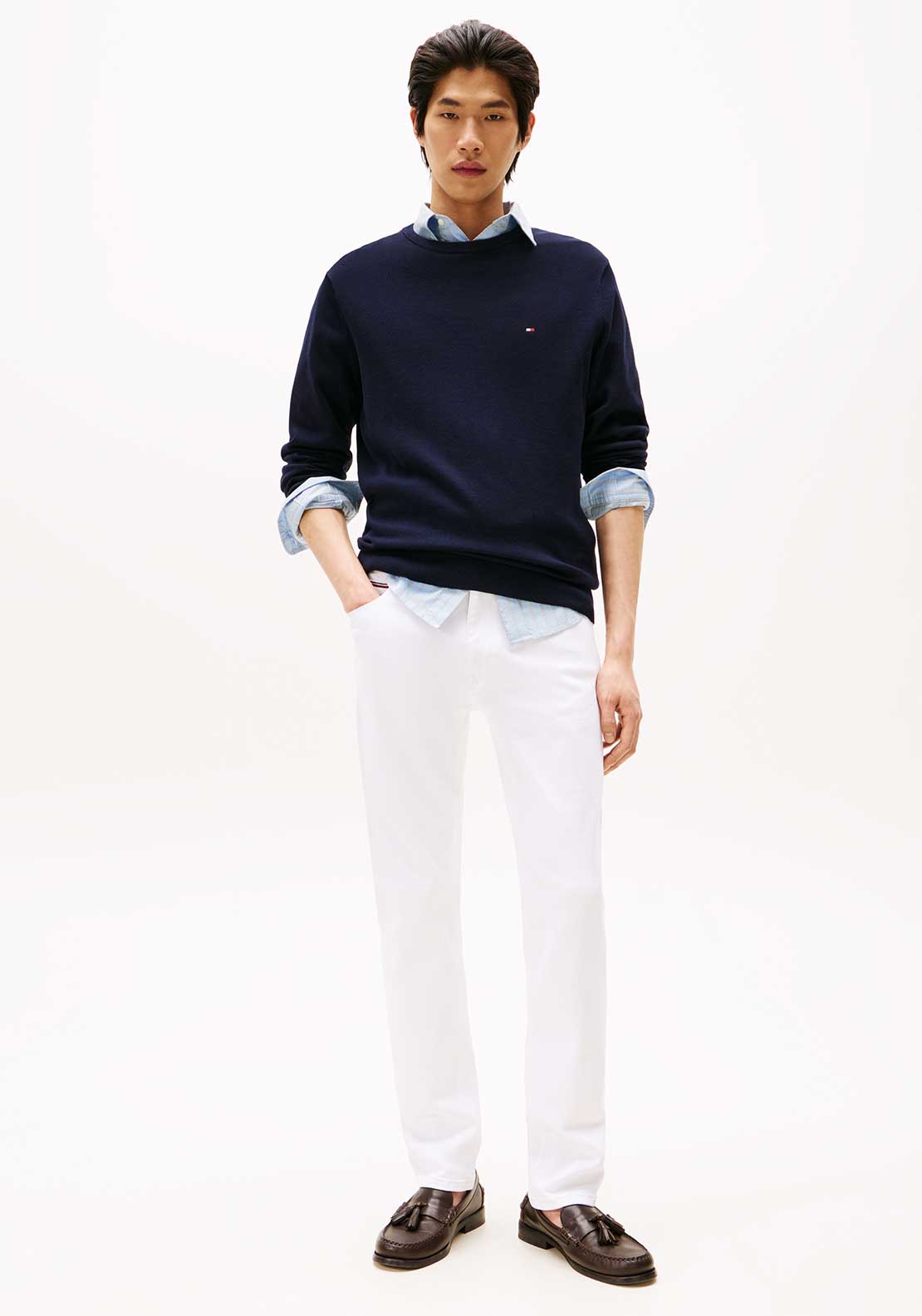 Tommy Hilfiger Signature Crew Neck Sweater, Desert Sky