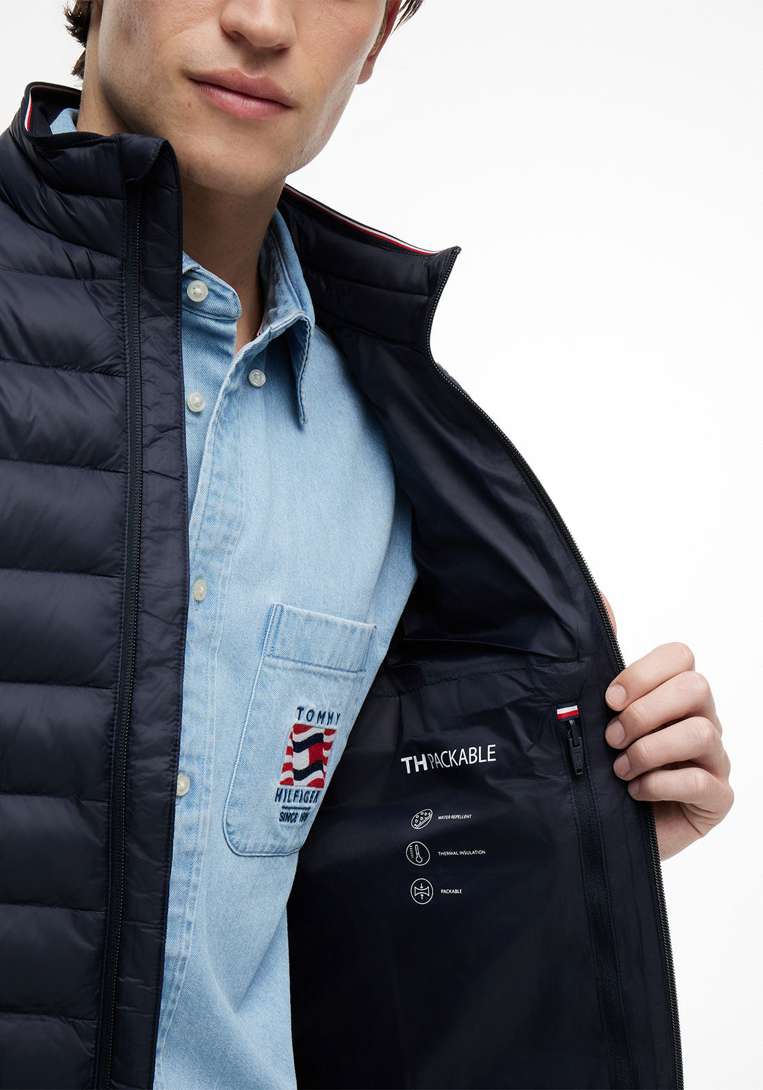 Tommy Hilfiger Core Packable Jacket, Navy