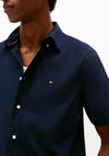 Tommy Hilfiger Flex Poplin Short Sleeve Shirt, Navy