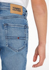 Tommy Hilfiger Boys Essentials Scanton Slim Faded Jeans, Mid Blue