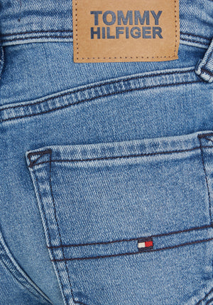 Tommy Hilfiger Boys Essentials Scanton Slim Faded Jeans, Mid Blue