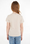 Tommy Hilfiger Older Girls Essentials Short Sleeve T-Shirt, Cashmere Cream