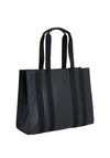 Tommy Hilfiger Medium Tonal Stripe Identity Tote Bag, Black