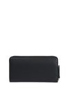 Tommy Hilfiger Monogram Chain Large Zip Around Wallet, Black