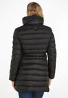Tommy Hilfiger Womens Padded Global Stripe Quilted Coat, Black