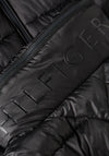 Tommy Hilfiger Womens Padded Global Stripe Quilted Coat, Black