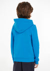 Tommy Hilfiger Boys Logo Hoodie, Cerulean Aqua
