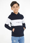 Tommy Hilfiger Older Kids Essential Colour-Block Hoodie, Desert Sky