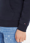 Tommy Hilfiger Older Kids Logo Hoodie, Desert Sky