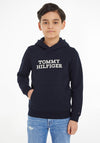 Tommy Hilfiger Older Kids Logo Hoodie, Desert Sky