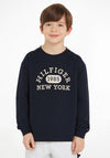 Tommy Hilfiger Boys Varsity Long Sleeve T-Shirt, Desert Sky